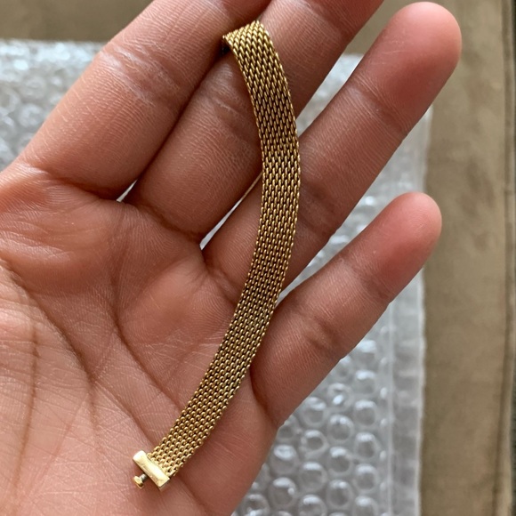 14k gold-plated Pandora Reflexion Mesh Bracelet EUC - Picture 7 of 10